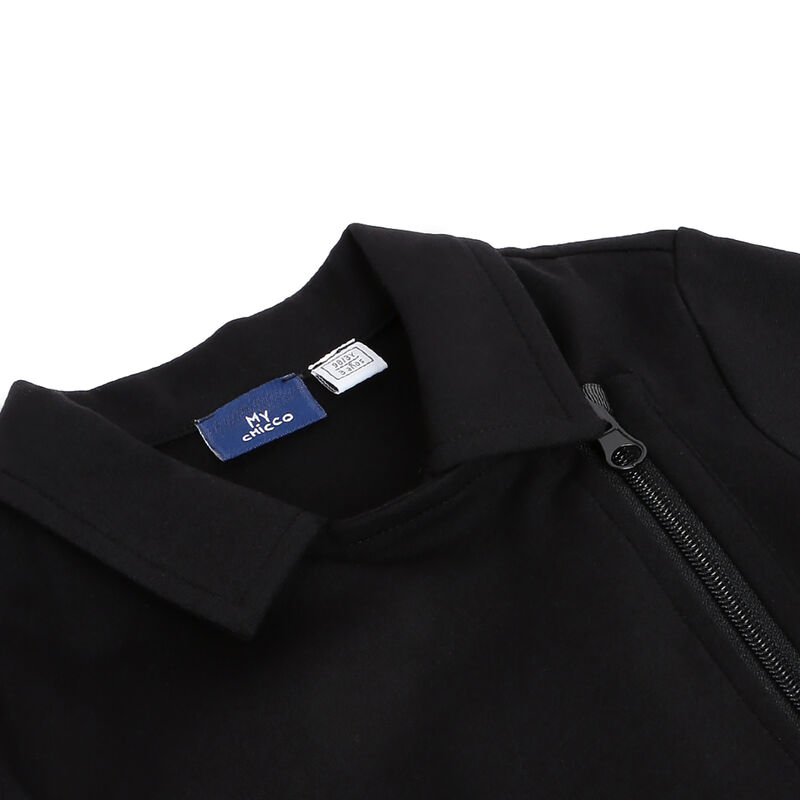 Girls Black Solid Cardigan image number 2